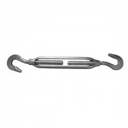 Талреп открытый крюк/крюк Turnbuckle hook/hook JIS, резьба М8, длина рамы 120 мм, нержавеющая сталь